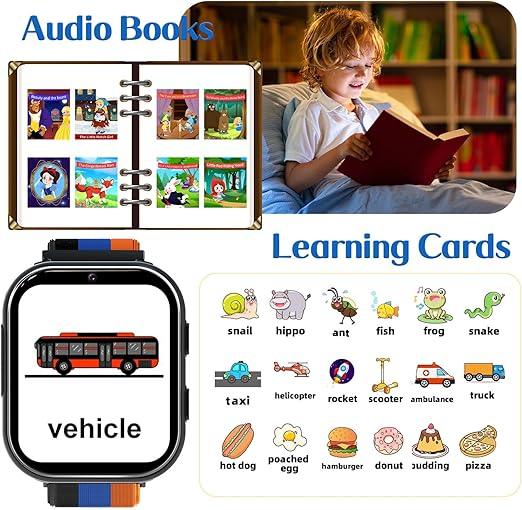 PTHTECHUS Smart Watch 4G with SOS, Camera, Music, Learning Cards & Games - Logan's Toy Chest