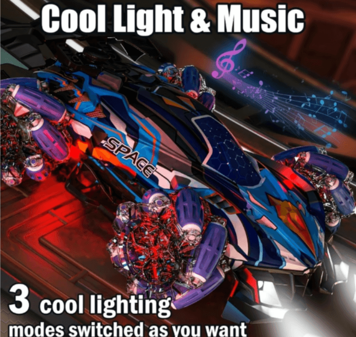 RC Car 4WD 2.4G Remote Control Vehicle w/ 360° Drift, Lights & Music – Red - Logan's Toy Chest