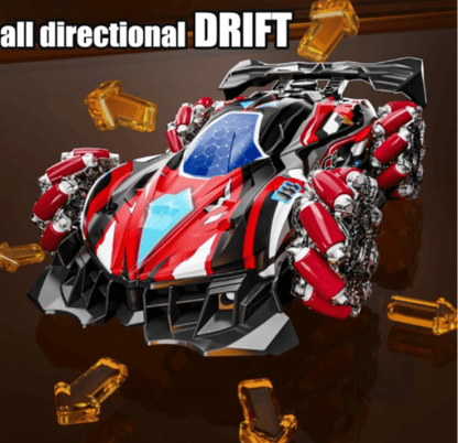 RC Car 4WD 2.4G Remote Control Vehicle w/ 360° Drift, Lights & Music – Red - Logan's Toy Chest