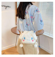 Sanrio Kawaii Cinnamoroll Plush My Melody Kuromi Plushie Fashion Shoulder Bag - Logan's Toy Chest