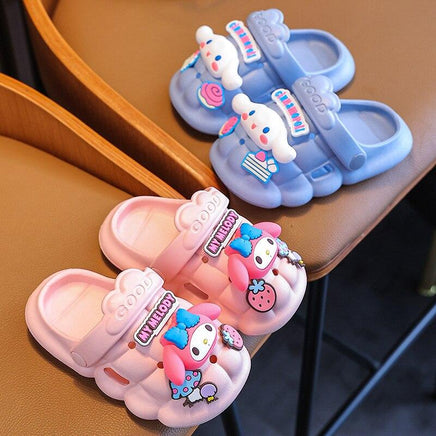 Sanrio Summer Kids Sandals Kawaii Anime MyMelody Cinnamoroll Kuromi Non-slip Slippers - Logan's Toy Chest