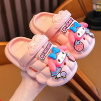 Sanrio Summer Kids Sandals Kawaii Anime MyMelody Cinnamoroll Kuromi Non-slip Slippers - Logan's Toy Chest