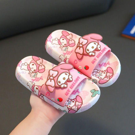 Sanrios Kawaii Anime Children Slippers Kuromi Hello Kitty Cinnamoroll Non-slip Summer Slippers - Logan's Toy Chest