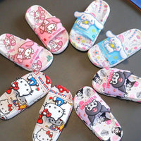 Sanrios Kawaii Anime Children Slippers Kuromi Hello Kitty Cinnamoroll Non-slip Summer Slippers - Logan's Toy Chest