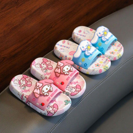 Sanrios Kawaii Anime Children Slippers Kuromi Hello Kitty Cinnamoroll Non-slip Summer Slippers - Logan's Toy Chest