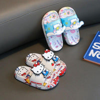 Sanrios Kawaii Anime Children Slippers Kuromi Hello Kitty Cinnamoroll Non-slip Summer Slippers - Logan's Toy Chest