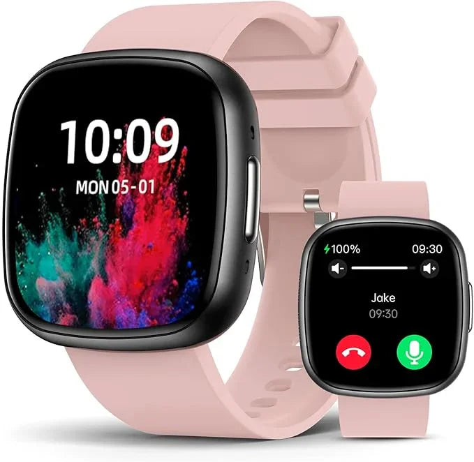 Smartwatch Pink – 1.72" Fitness Tracker, Bluetooth Call, IP68 Waterproof - Logan's Toy Chest