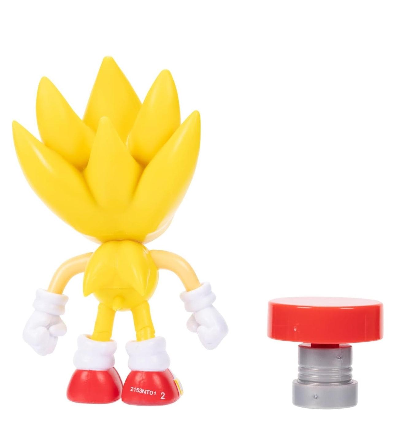 Sonic the Hedgehog Classic Super Sonic 4" Action Figure with Star Spring - Logan's Toy Chest