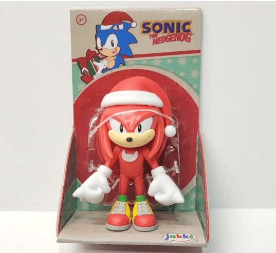 Sonic the Hedgehog Knuckles Holiday Christmas Hat 2.5" Action Figure - Logan's Toy Chest