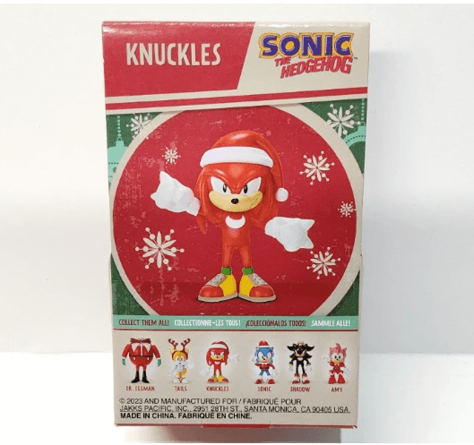 Sonic the Hedgehog Knuckles Holiday Christmas Hat 2.5" Action Figure - Logan's Toy Chest