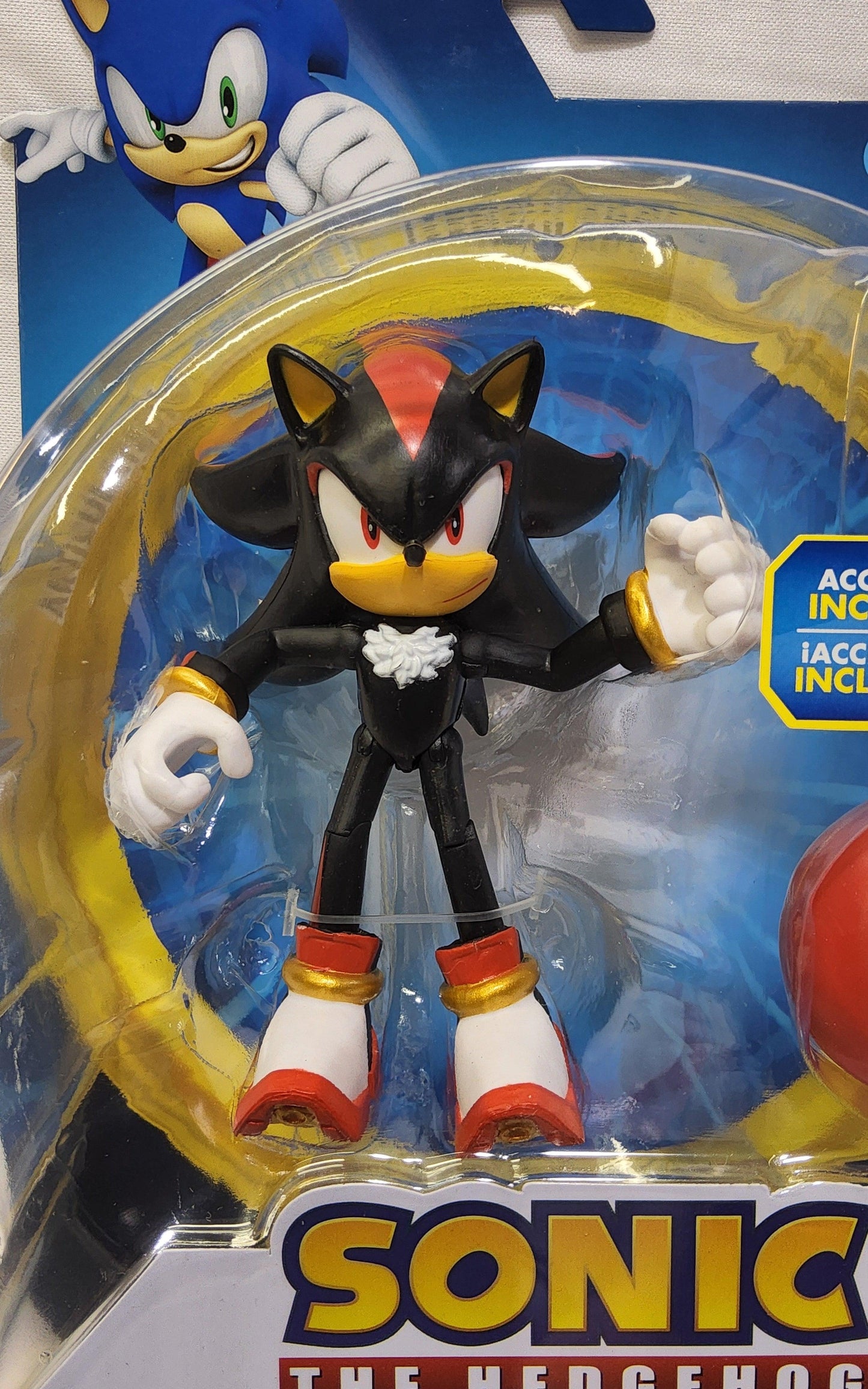 Sonic The Hedgehog SHADOW 4" Figure - Star Spring Included - Logan's Toy Chest