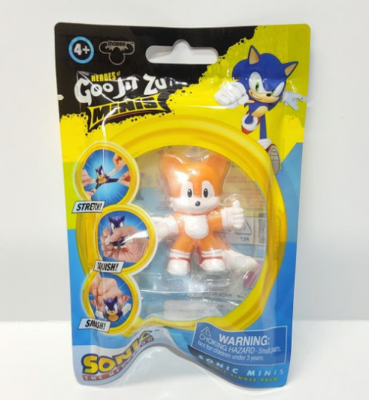 Sonic the Hedgehog Tails 2.5" Goo Jit Zu Mini Stretch Squishy Action Figure - Logan's Toy Chest