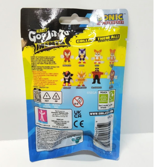 Sonic the Hedgehog Tails 2.5" Goo Jit Zu Mini Stretch Squishy Action Figure - Logan's Toy Chest