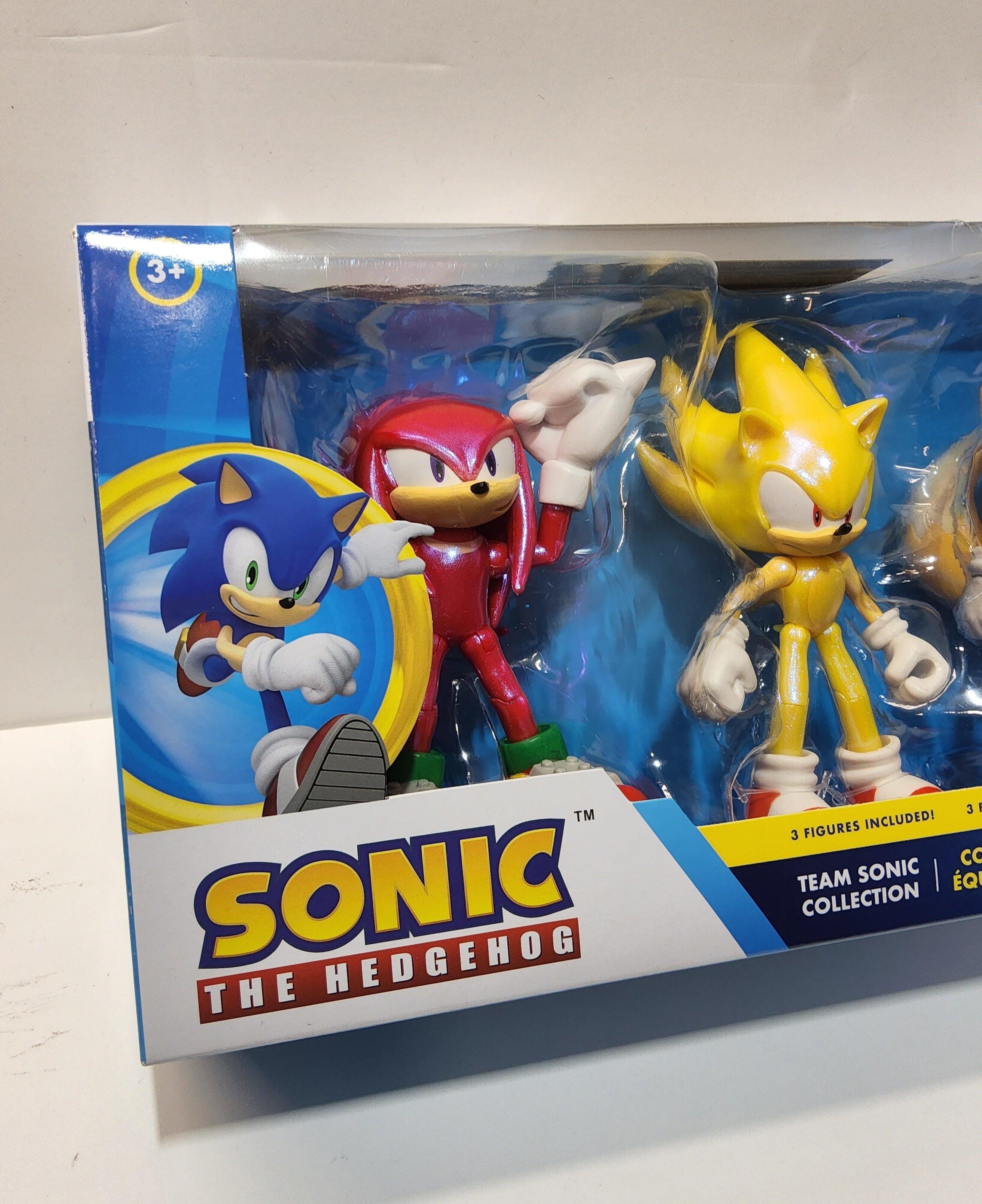 Sonic The Hedgehog Team Sonic Collection Super Sonic, Tails & Knuckles  Action Figure 3-Pack 