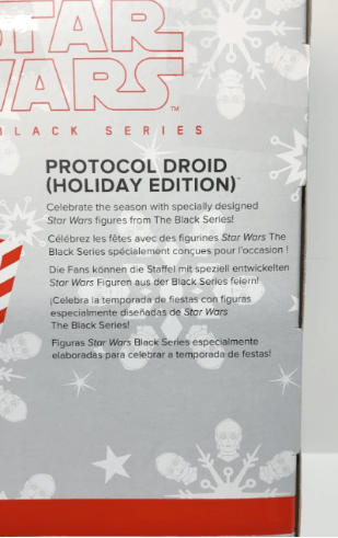 Star Wars Black Series Protocol Droid Holiday Edition 5" Christmas Figure - Logan's Toy Chest