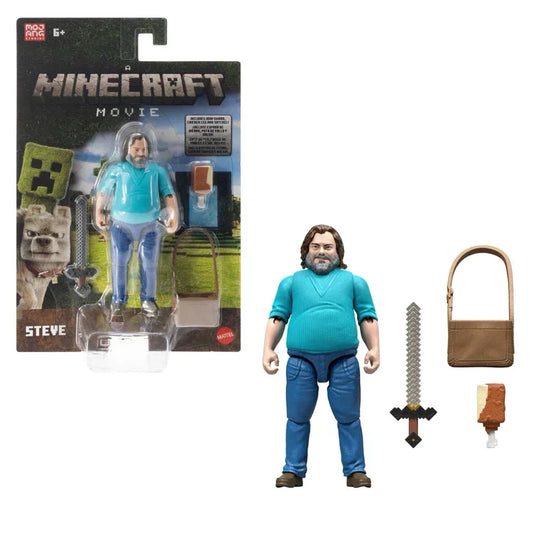 Steve Minecraft Movie 4” Action Figure Mattel 2025 – Collectible Like-New - Logan's Toy Chest
