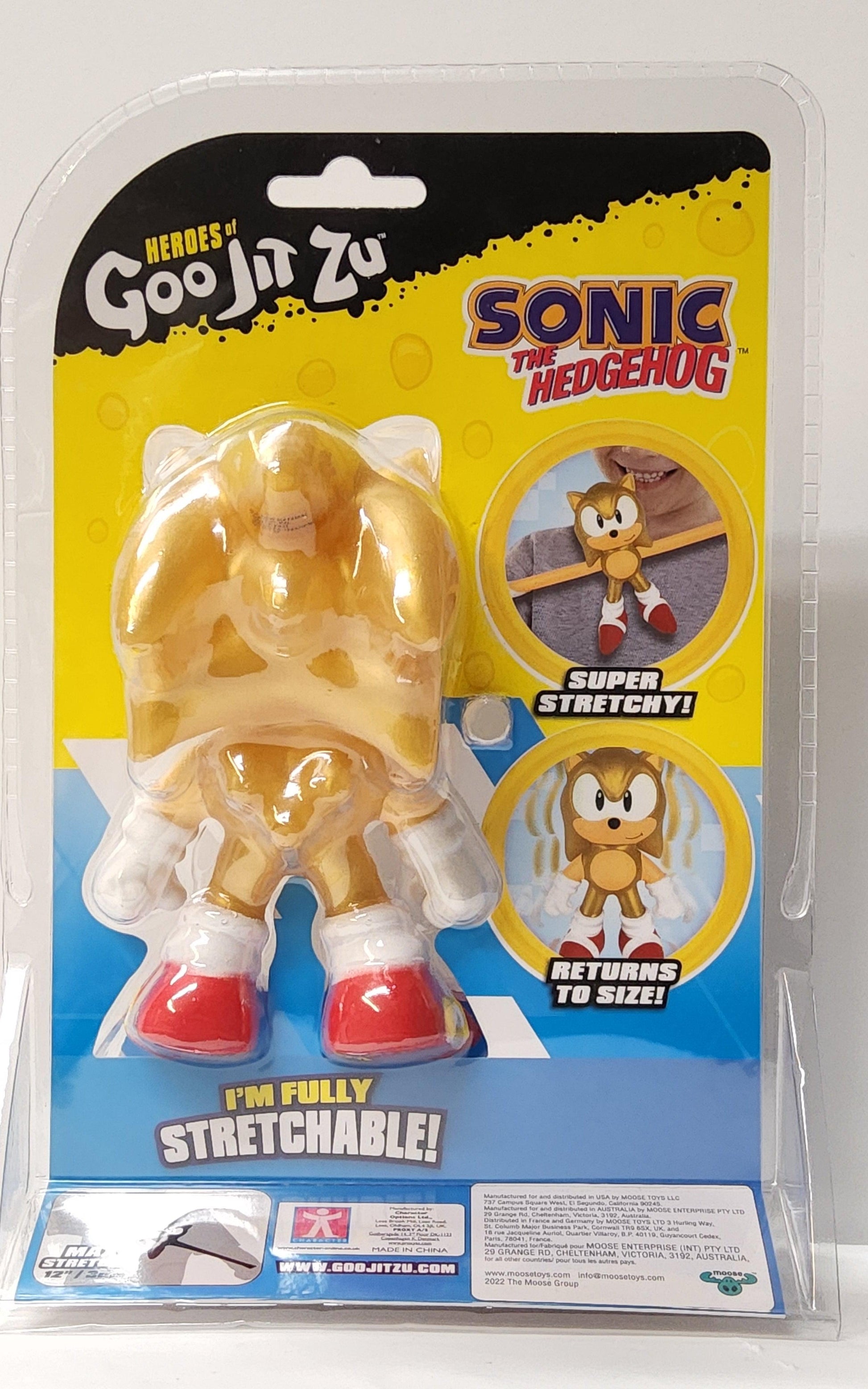 Stretch Heroes Of Goo Jit Zu Sonic The Hedgehog Super Sonic - Logan's Toy Chest