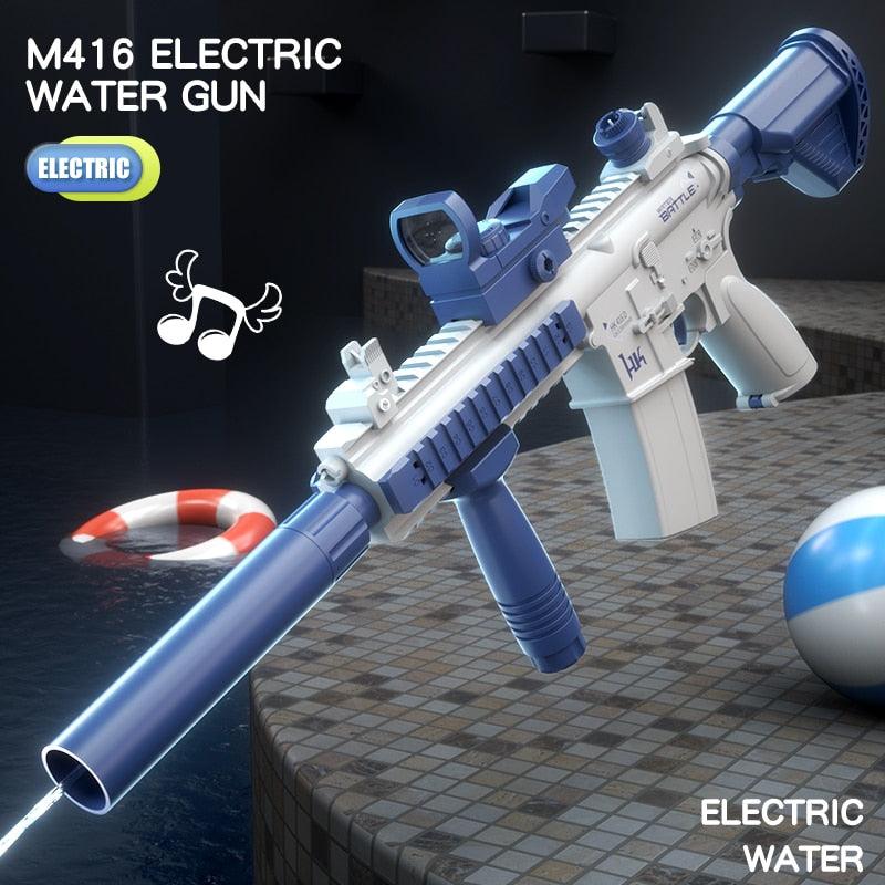 Summer New M416 Electric Water Gun Rechargeable Long-Range Continuous Firing Space Party Game Splashing Kids Toy Boy Gift - Logan's Toy Chest