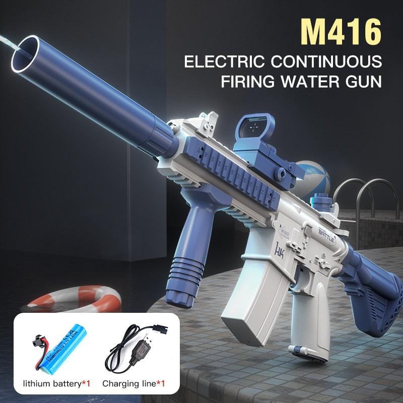 Summer New M416 Electric Water Gun Rechargeable Long-Range Continuous