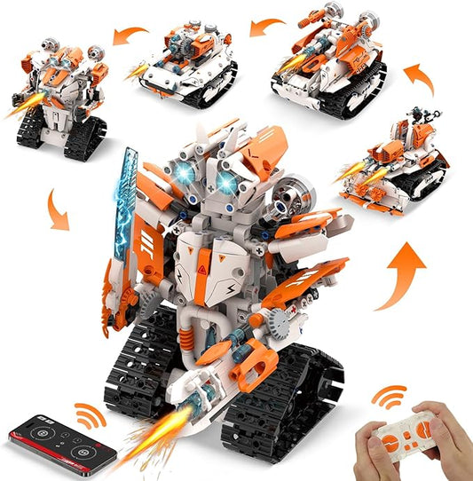 SUNRISELAND 5-in-1 STEM Robot Building Kit, 689 Pcs RC Toy for Kids - Logan's Toy Chest