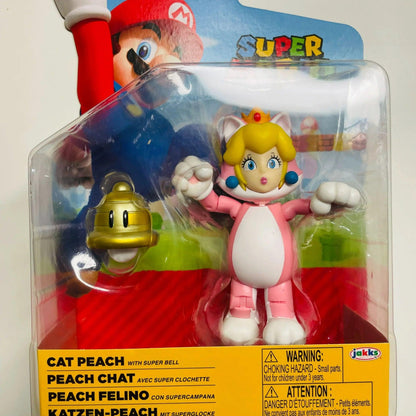 Super Mario Brothers 4" Cat Peach with Super Bell - Logan's Toy Chest