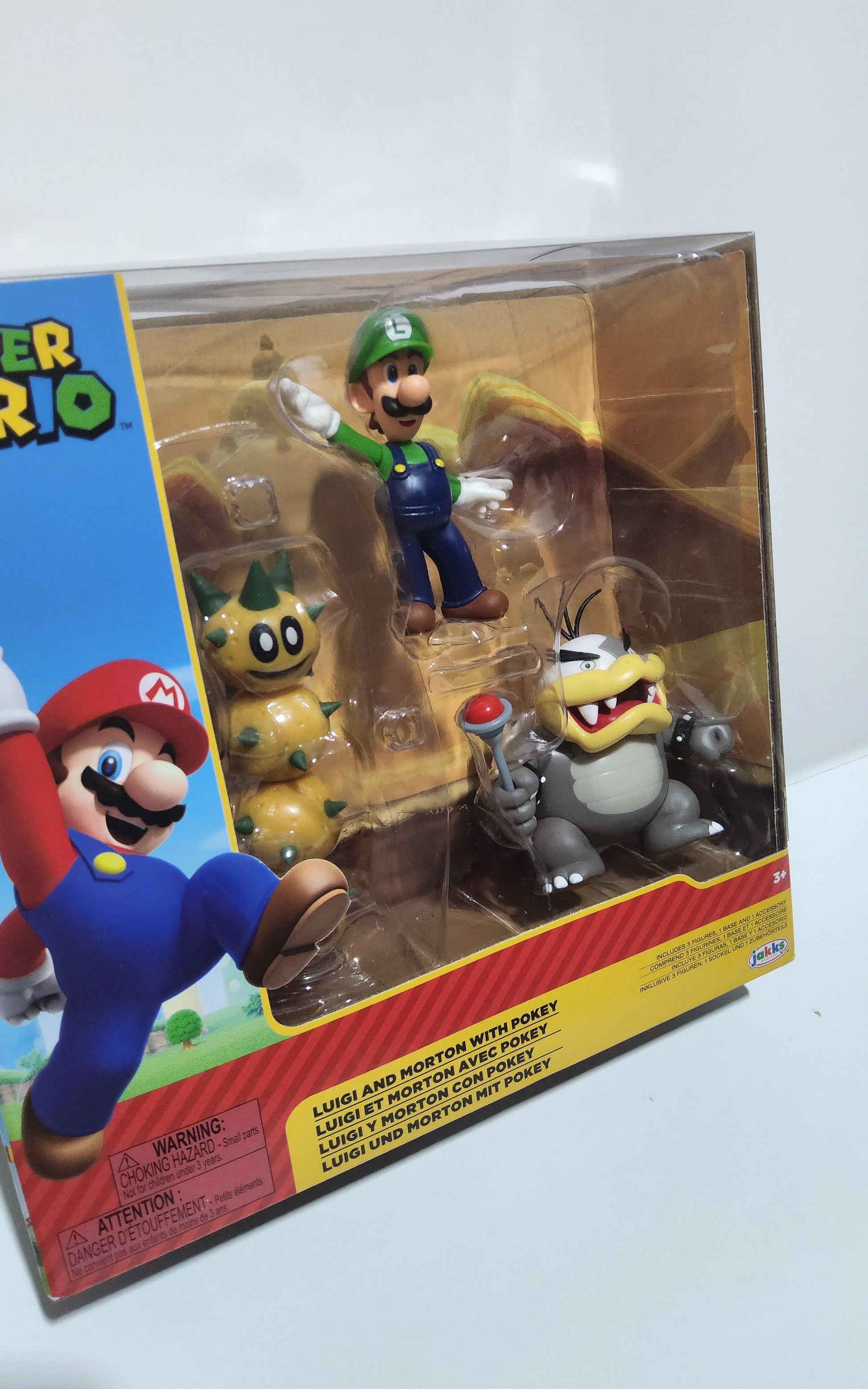 Super Mario Brothers Luigi and Morton With Pokey Accessory Playset - Logan's Toy Chest