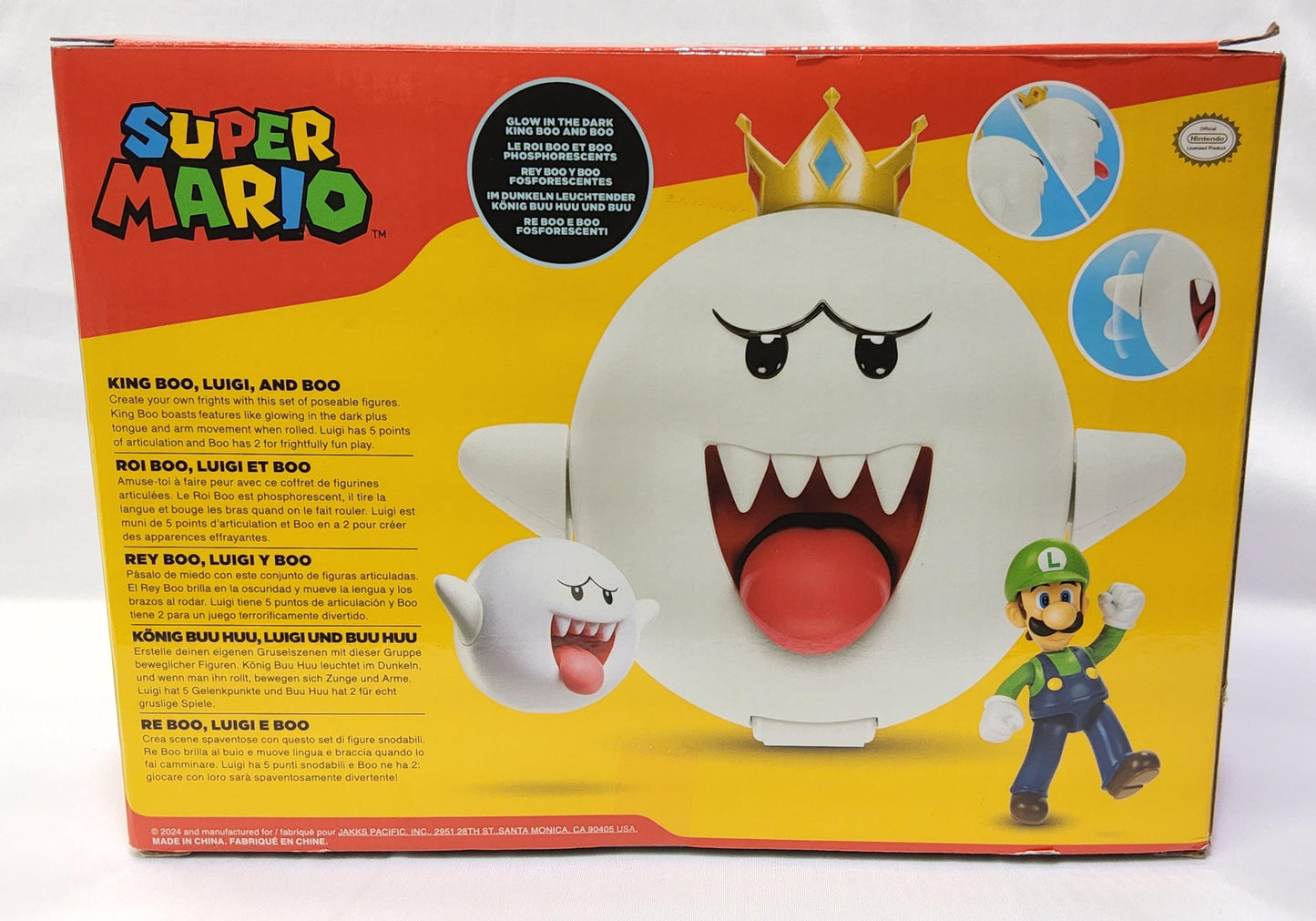 Super Mario King Boo, Boo, Luigi 3-Pack Action Figures - Jakks Pacific - Logan's Toy Chest