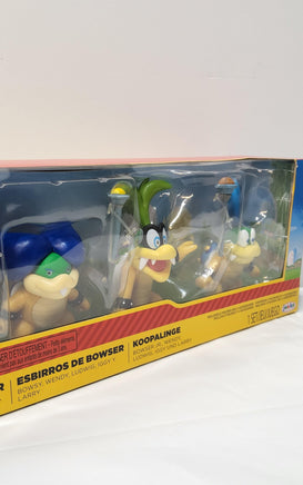 Super Mario Koopalings Figure set Bowser Jr Wendy Ludwig Iggy and Larry - Logan's Toy Chest