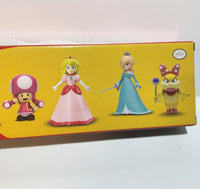 Super Mario Brothers Princess Peach Rosalina Daisy Toadette & Wendy Koopa 2.5" & 3" Mini Figure Set - Logan's Toy Chest