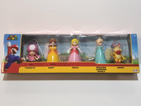 Super Mario Brothers Princess Peach Rosalina Daisy Toadette & Wendy Koopa 2.5" & 3" Mini Figure Set - Logan's Toy Chest