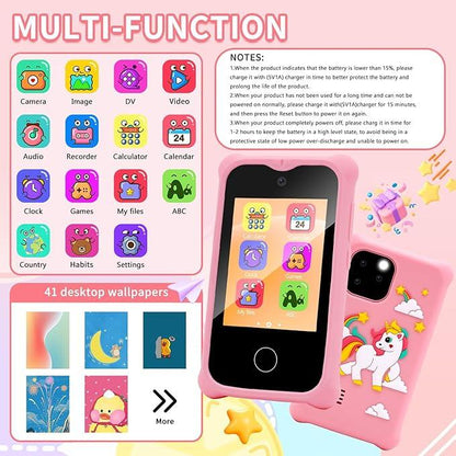 Surekuo 2.8" Kids Smart Phone for Girls, Dual Camera, Games & Music - Logan's Toy Chest