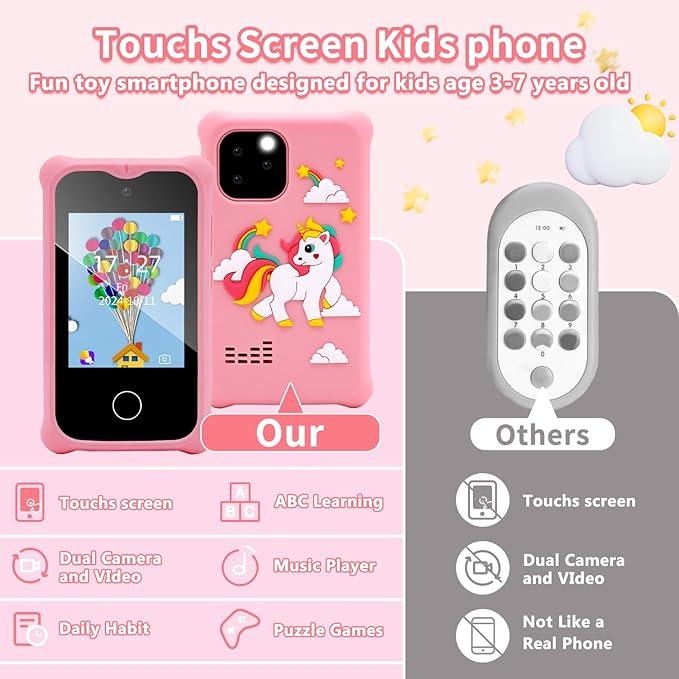 Surekuo 2.8" Kids Smart Phone for Girls, Dual Camera, Games & Music - Logan's Toy Chest
