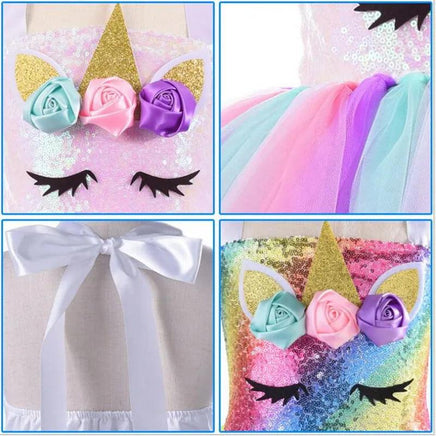 Tonlinker Girls Unicorn Costume - LED Sequin Tutu Dress - Logan's Toy Chest