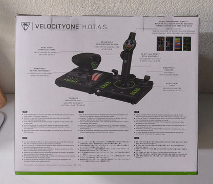 Turtle Beach VelocityOne H.O.T.A.S. retail box back with features