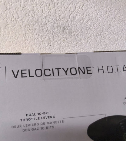 Turtle Beach VelocityOne H.O.T.A.S. retail box close-up left seal