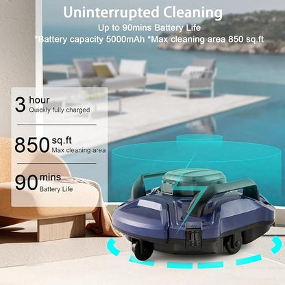 Uoark Cordless Robotic Pool Cleaner – Dual-Motor, 120 Min Runtime - Logan's Toy Chest