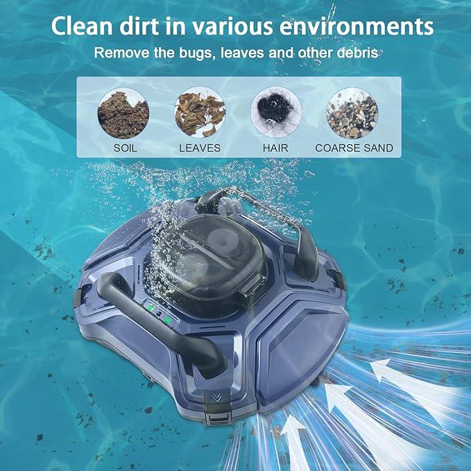 Uoark Cordless Robotic Pool Cleaner – Dual-Motor, 120 Min Runtime - Logan's Toy Chest