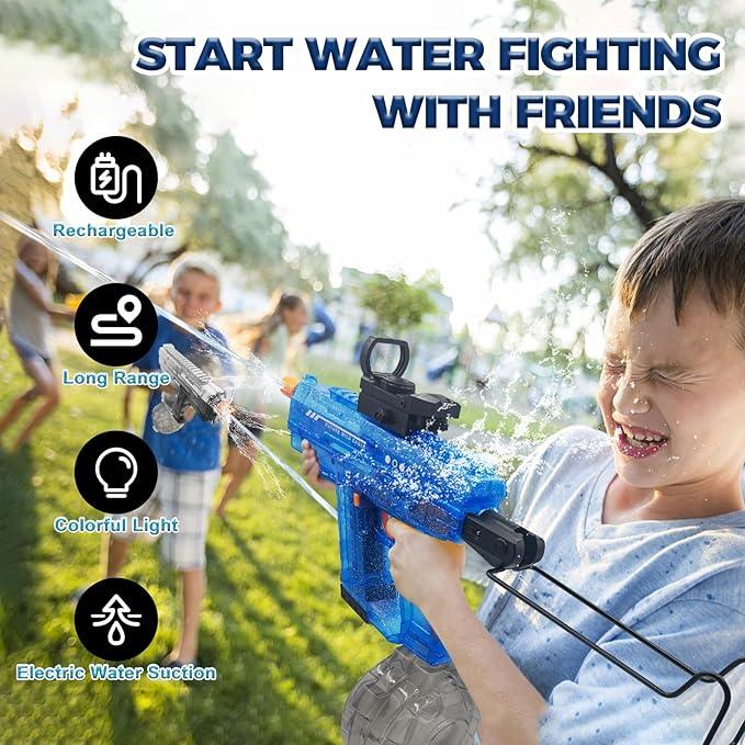 Upgraded Electric Water Gun w/ LED Light, 800ML, 32FT Range – Summer Toy - Logan's Toy Chest