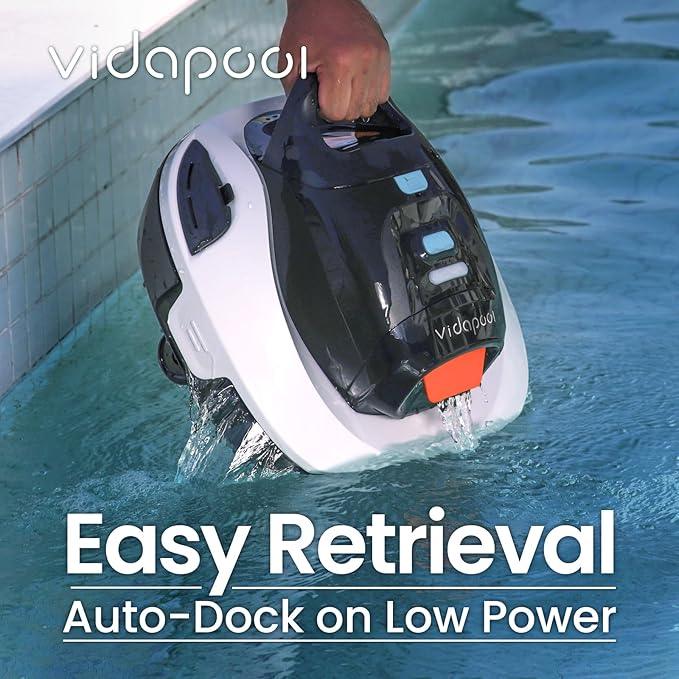 Vidapool Robotic Pool Vacuum – Battery Cleaner for Flat Pools - Logan's Toy Chest