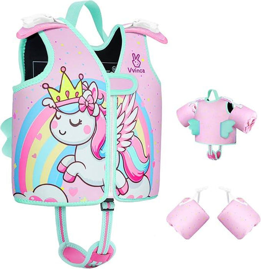 Vvinca Toddler Swim Vest – 3-in-1 Shark Floatie, 24–33lbs, Size S - Logan's Toy Chest