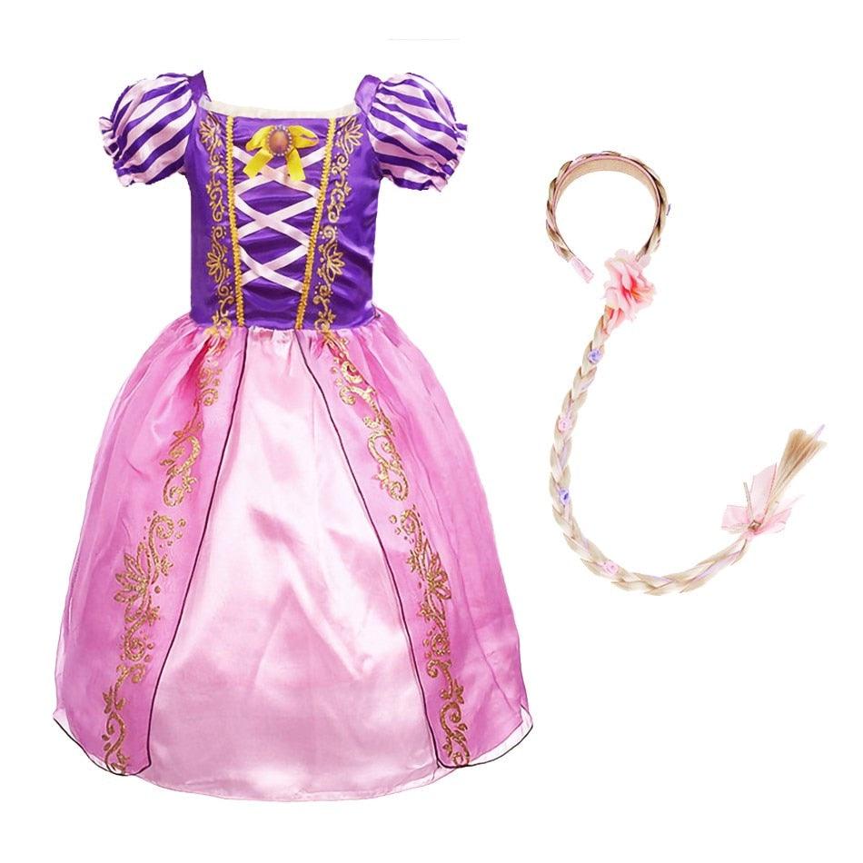 Wood Pencil Girls Rapunzel Costume | Sizes: 2-8T | Summer Princess Dress - Logan's Toy Chest