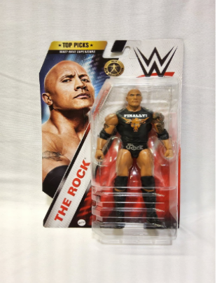 WWE Series Top Picks 2024 The Rock Wrestling Action Figure Collectible Toy - Logan's Toy Chest