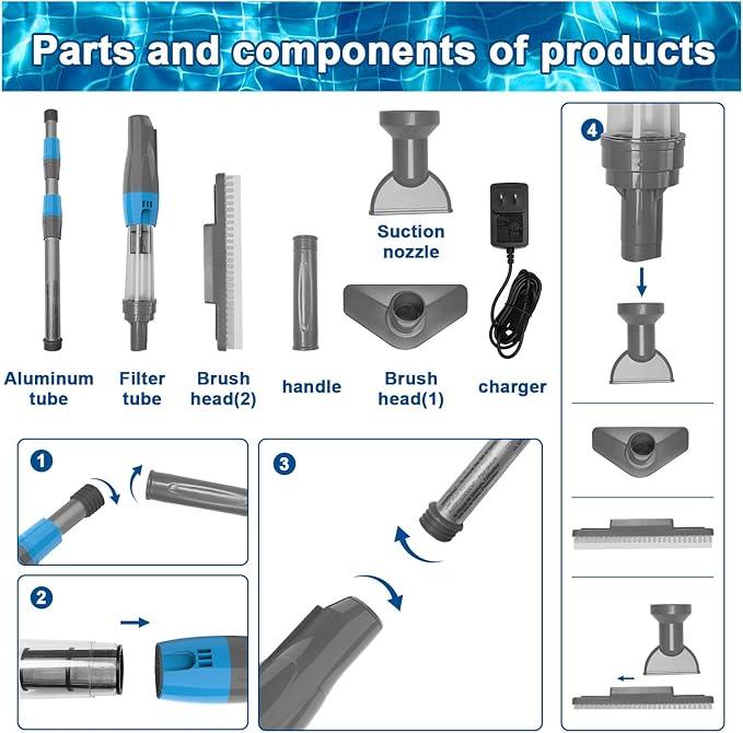 YSMJ 2161 Handheld Pool Vacuum Cleaner – Lightweight & Powerful Cleaning - Logan's Toy Chest