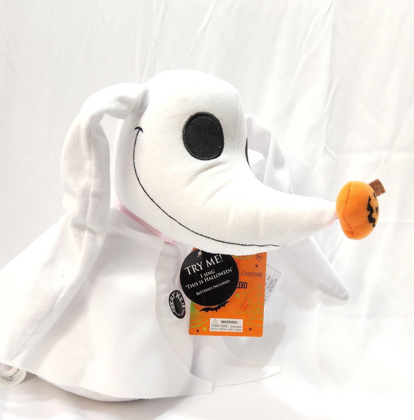 Zero Disney Nightmare Before Christmas NBC Singing 15" Plushie - Logan's Toy Chest