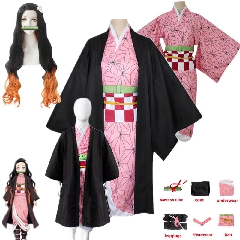 Nezuko Cosplay Costume & Accessories - Demon Slayer Kimetsu No Yaiba - Logan's Toy Chest